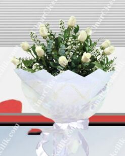 Görkemli Beyaz Gül Buketi C-BUK127