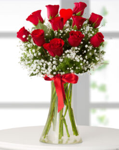 11 Kırmızı Gül  Çiçek Sepeti Gönder C-CAM139