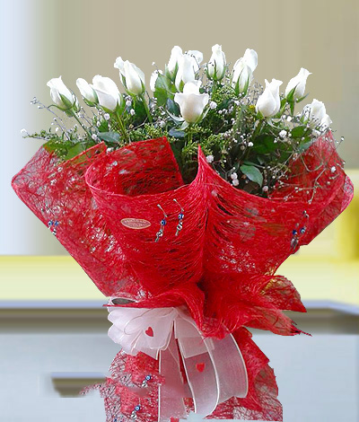 Beyaz Büyü Beyaz Gül Buketi C-BUK126 - Görsel 2