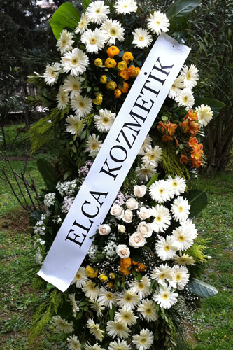 Beyaz Gerbera Gül Düğün Nişan Ferorje Çiçekleri - Görsel 2