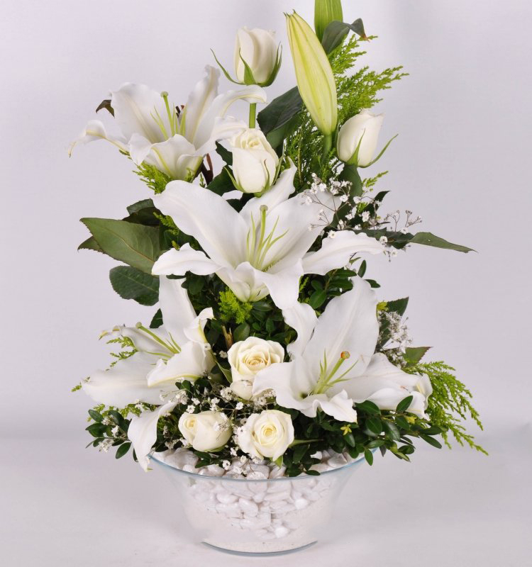 Mutluluğun Tarifi Beyaz Gül ve Lilyum C-AR156 - Görsel 2