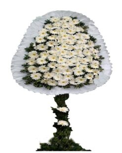 Tek Katlı Beyaz Düğün Nikah Açılış Çelenkleri