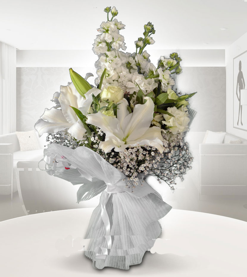 Beyaz Mutluluk Kokulu Buket - Görsel 2