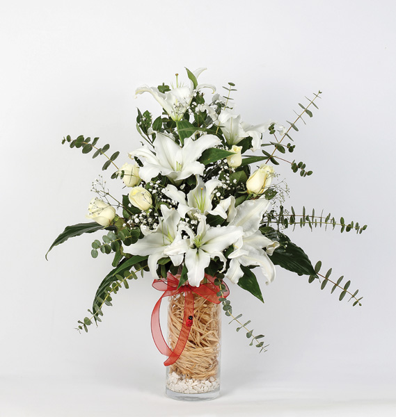 Kalp Işıltısı Beyaz Gül Lilyum C-AR137 - Görsel 2