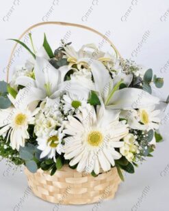 Aynı Gün Hızlı Teslimat'' Sade Güzellik Lilyum Gerbera