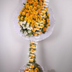 Çift Katlı Sarı Ayaklı Düğün Açılış Nişan Çelenk