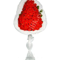Tek Katlı Kırmızı Gerbera Düğün Açılış Nikah Çiçeği
