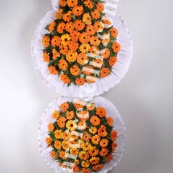 3 Katlı Turuncu Düğün Açılış Nikah Çelenk
