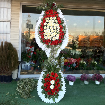 Düğün Açılış Nikah Çelenk Çiçekleri Beyaz Kırmızı - Görsel 2