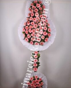 Düğün Açılış Nikah Çelenk Çiçekleri Pembe Beyaz