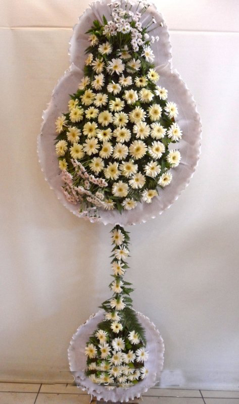 Düğün Acılış Nişan Çiçekleri Çift Katlı Beyaz - Görsel 2