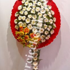 Beyaz Gerbera Sarı Lilyum Düğün Nişan Açılış Çelenkleri