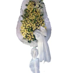 Tek Katlı Beyaz İnci Düğün Açılış Nikah Çelenkleri