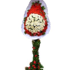 Tek Katlı Kırmızı Beyaz Düğün Açılış Nikah Çiçeği