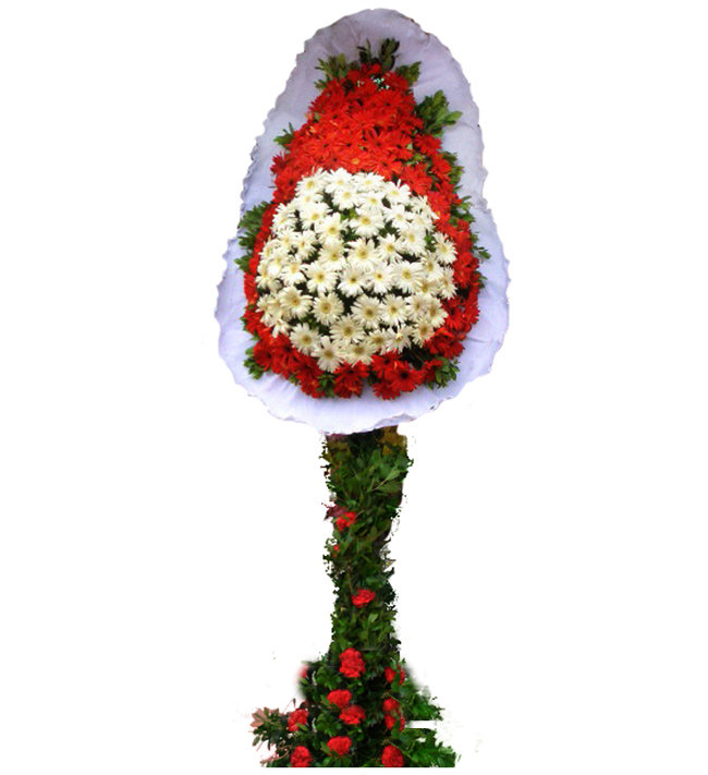Tek Katlı Kırmızı Beyaz Düğün Açılış Nikah Çiçeği - Görsel 2