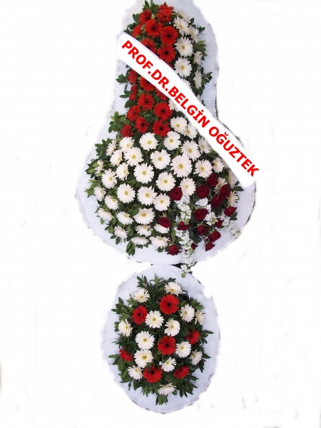 Çift Katlı Kırmızı Beyaz Düğün Nişan Çiçeği - Görsel 2