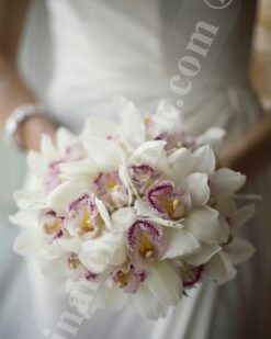 Model Beyaz Orkide Gelin Buketi