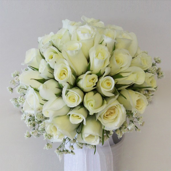 Magnum Beyaz Gül Gelin Buketleri - Görsel 2