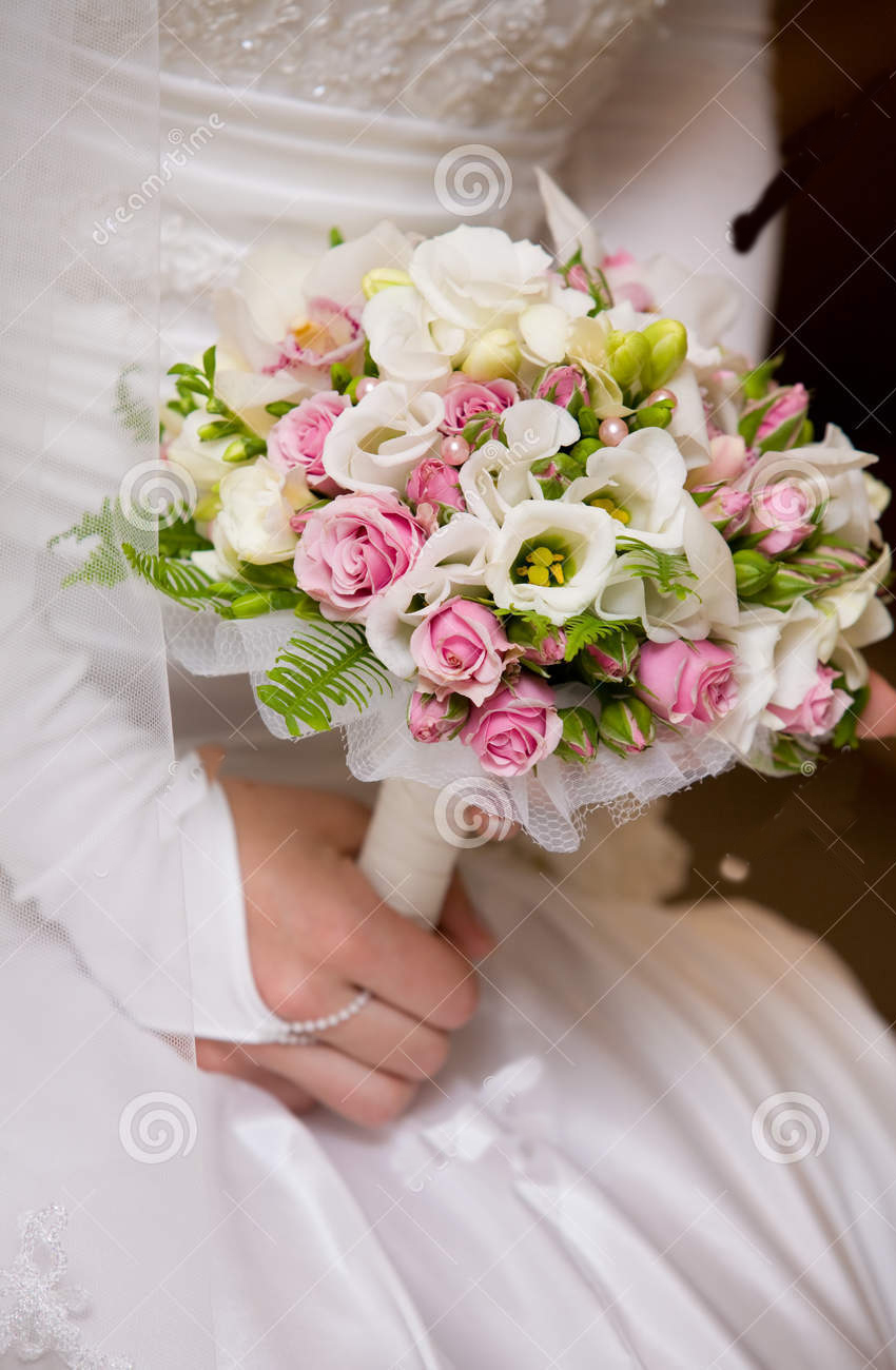 Gelin Buketi Pembe Gül Lisyantus - Görsel 2