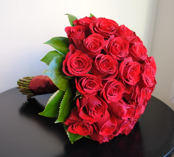 Kırmızı Gül Gelin Buketi Modern - Görsel 2