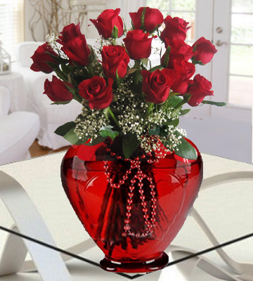 Kalp Güzeli 15 Kırmızı Gül C-KLP123 - Görsel 2