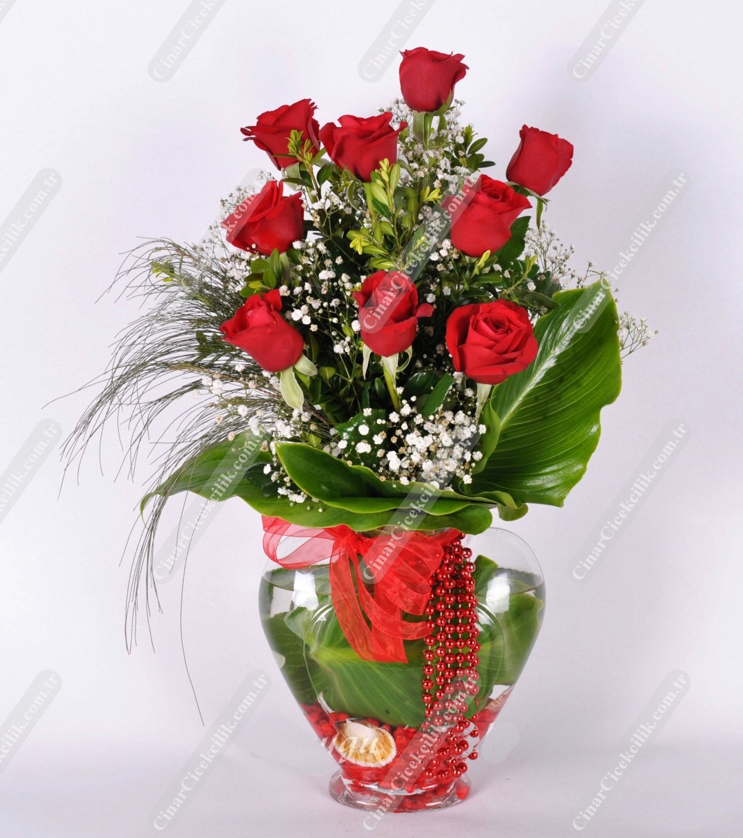 Kalbim Senin 9 Kırmızı Gül C-KLP114 - Görsel 2