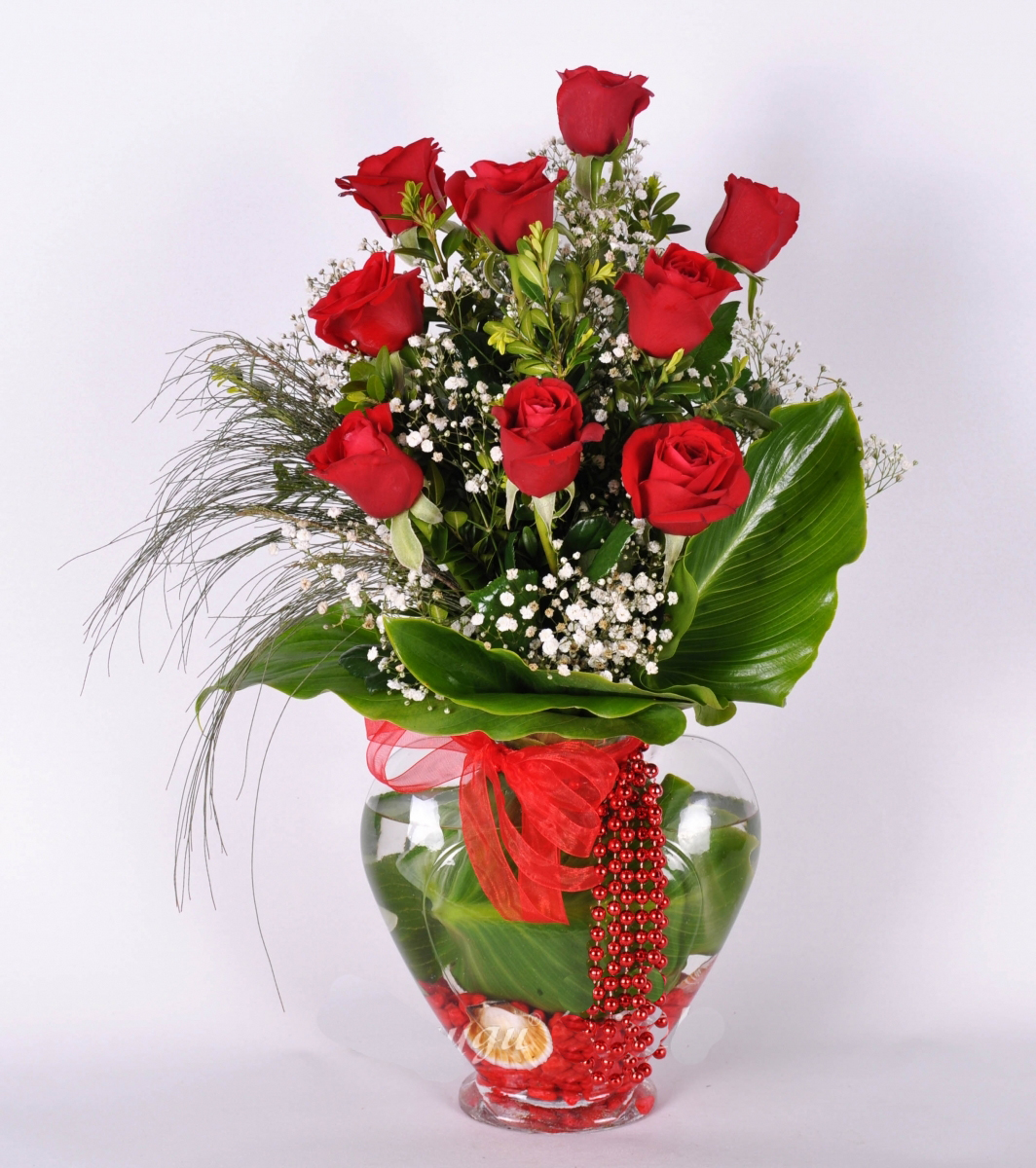 Kalbim Senin 9 Kırmızı Gül C-KLP114