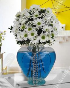 Kalp Vazoda Kır Çiçekleri C-KLP115