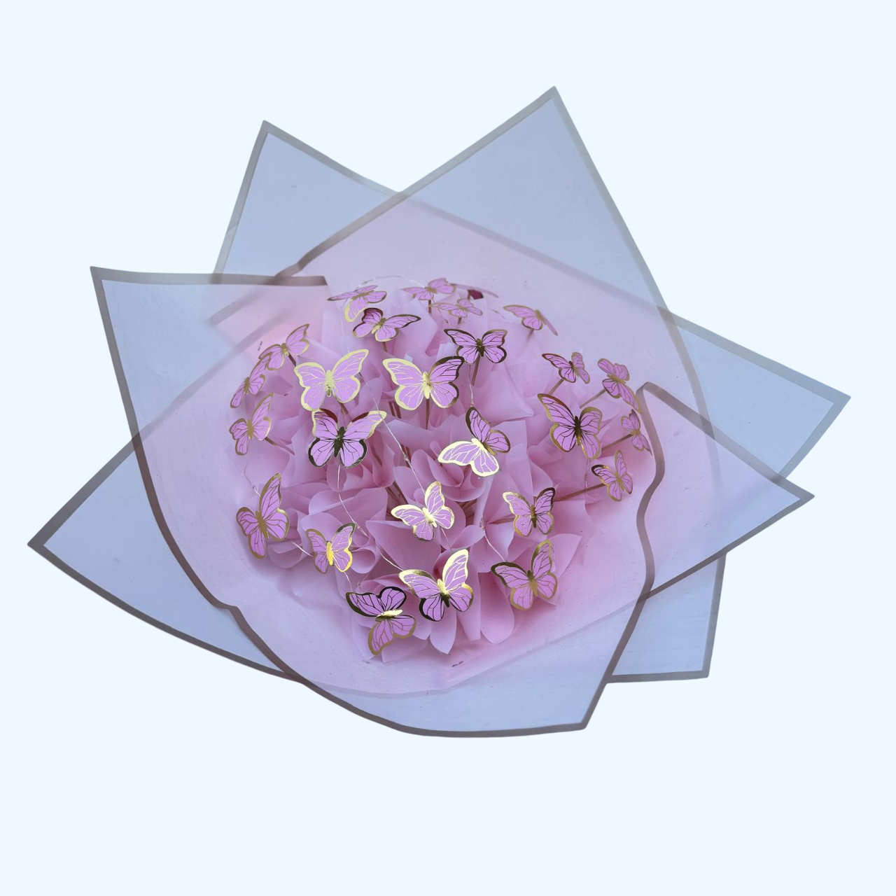 Kelebek Buketi Renkli Led Işıklı - Görsel 17