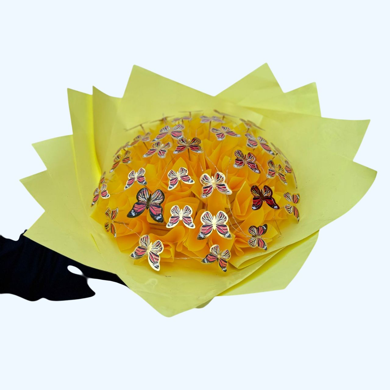 Kelebek Buketi Renkli Led Işıklı - Görsel 18