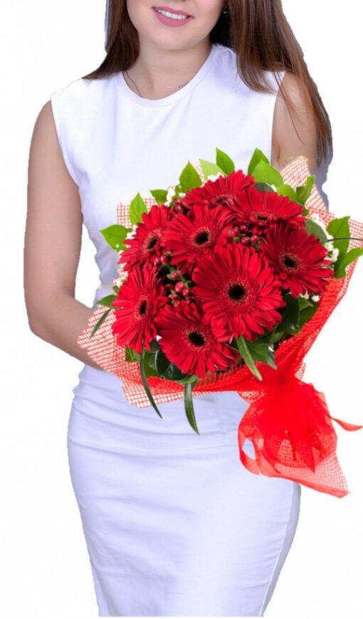 Kırmızı Gerbera Buketi