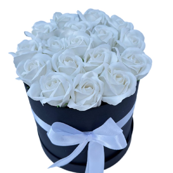 İthal Yapay Beyaz Güller | 19'lu Gerçekçi ve Estetik Aranjman - Görsel 2