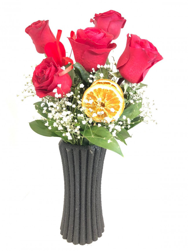 5 Adet Kırmızı Gül - Görsel 2