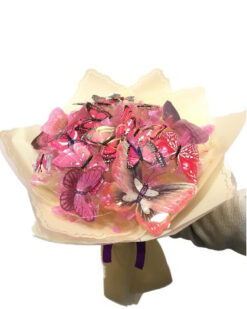 Kelebek Buketi Renkli Led Işıklı