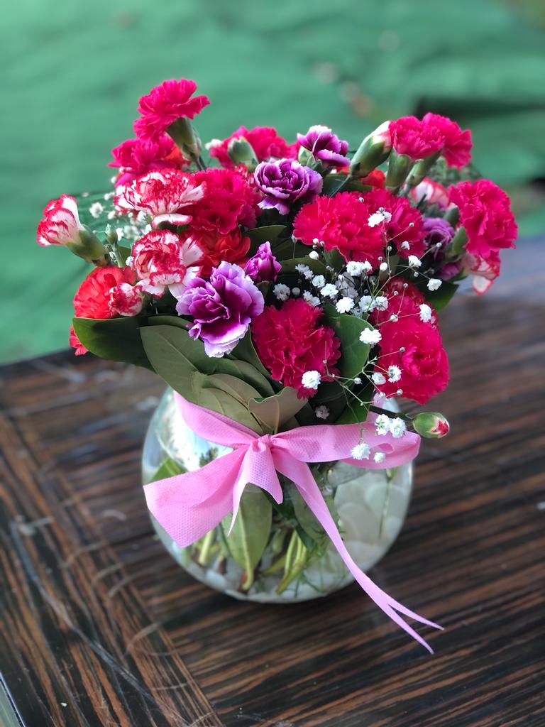 Seramik Vazoda Karışık Aranjmanı