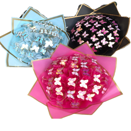 Kelebek Buketi Renkli Led Işıklı - Görsel 23